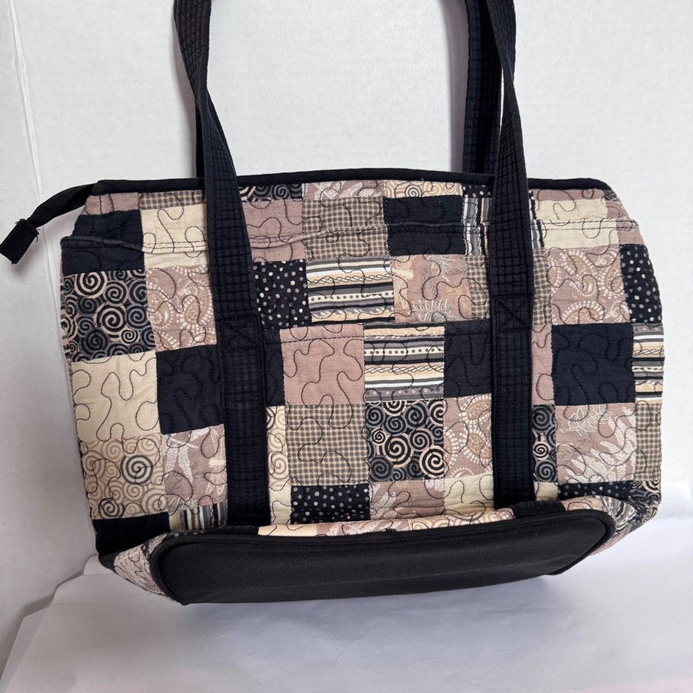 Donna Sharp Quilted Patchwork Tote Bag Boho Earth Farmhouse Kentucky Original